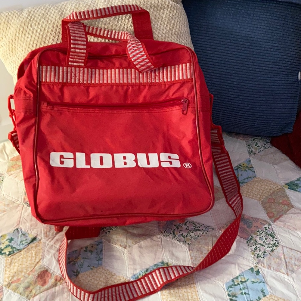 vintage Globus crossbody carry-on travel bag